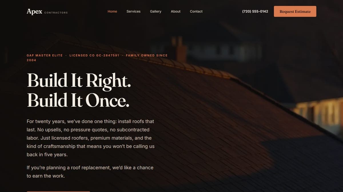 Apex Contractors – Web Application